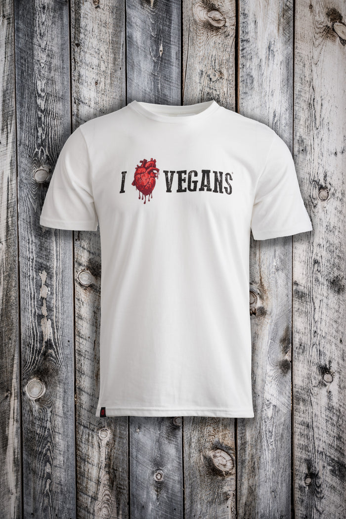 I love vegans white tee