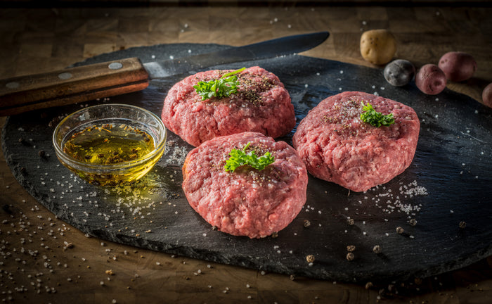 Ground highland beef, Colorado raised, ordered online, and shipped nationwide.  Ground beef subscriptions available.