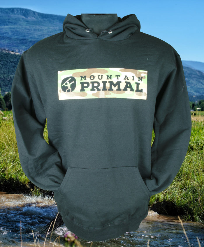 Black Camo Logo Mountain Primal Hoodie